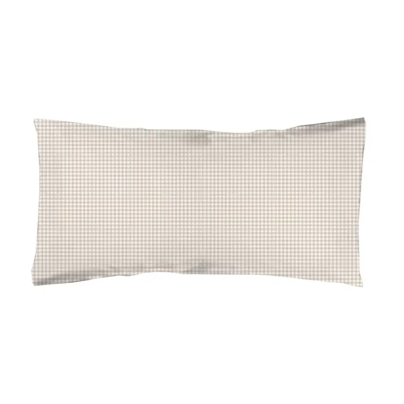 Funda almohada estampada Infantil Vichy Beige