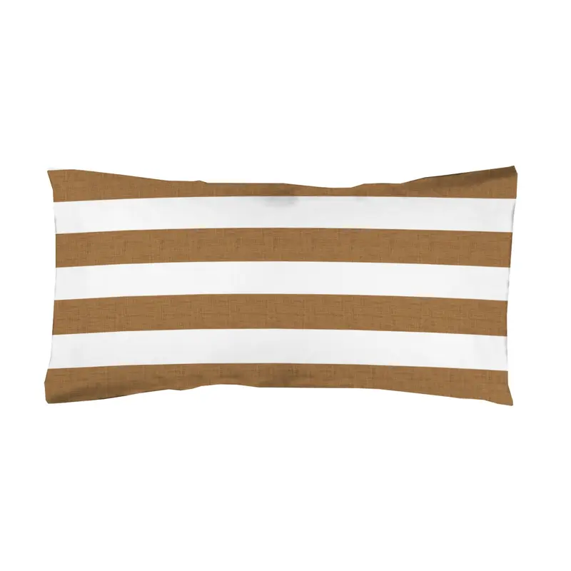 Funda almohada estampada Raya Marrón