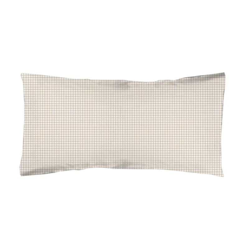 Funda almohada estampada Vichy Beige