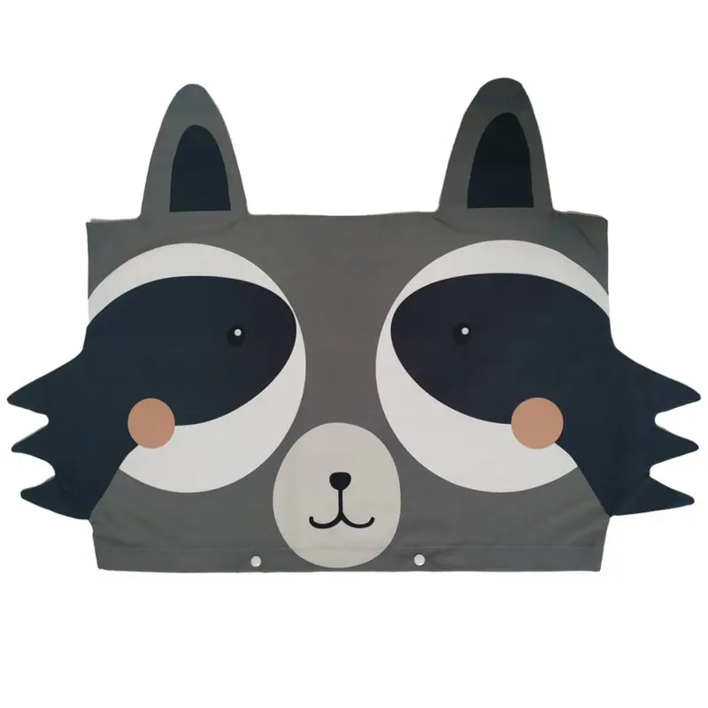 Funda Almohada Infantil con orejas Mapache