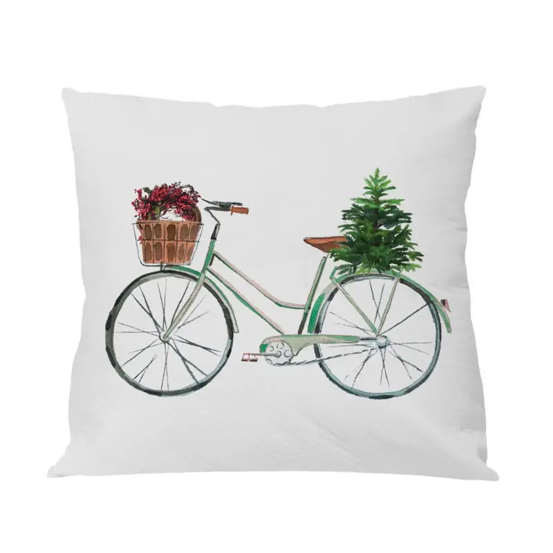 Funda cojín Bici Xmas