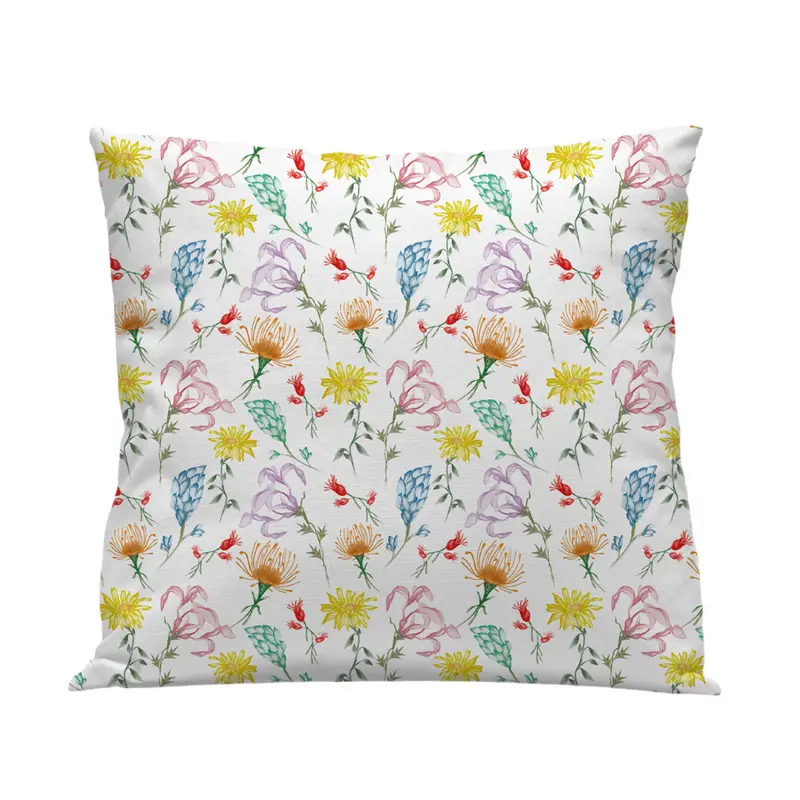 Funda cojín con Estampado Flor Amarillo