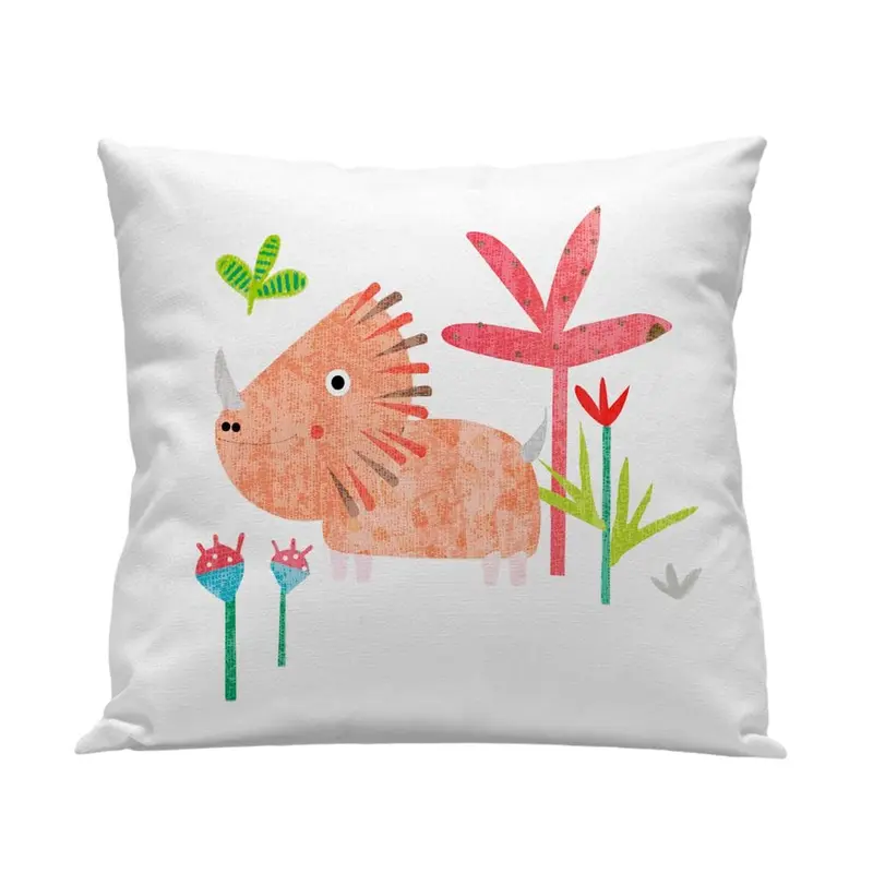Funda cojín Infantil Rinho Cruces Rojo