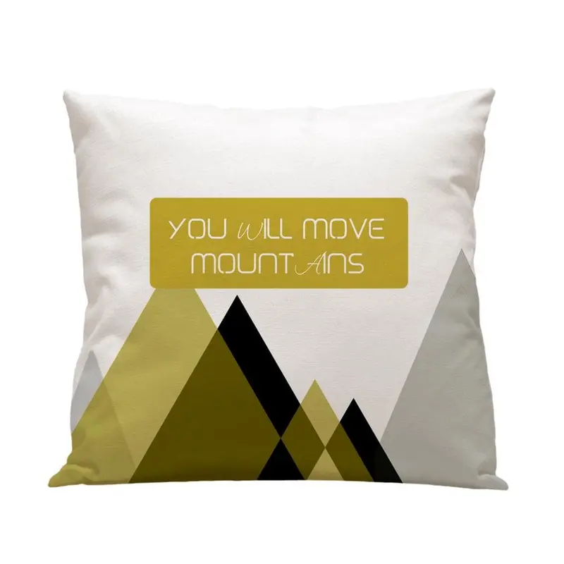 Funda cojín Mountain Mostaza