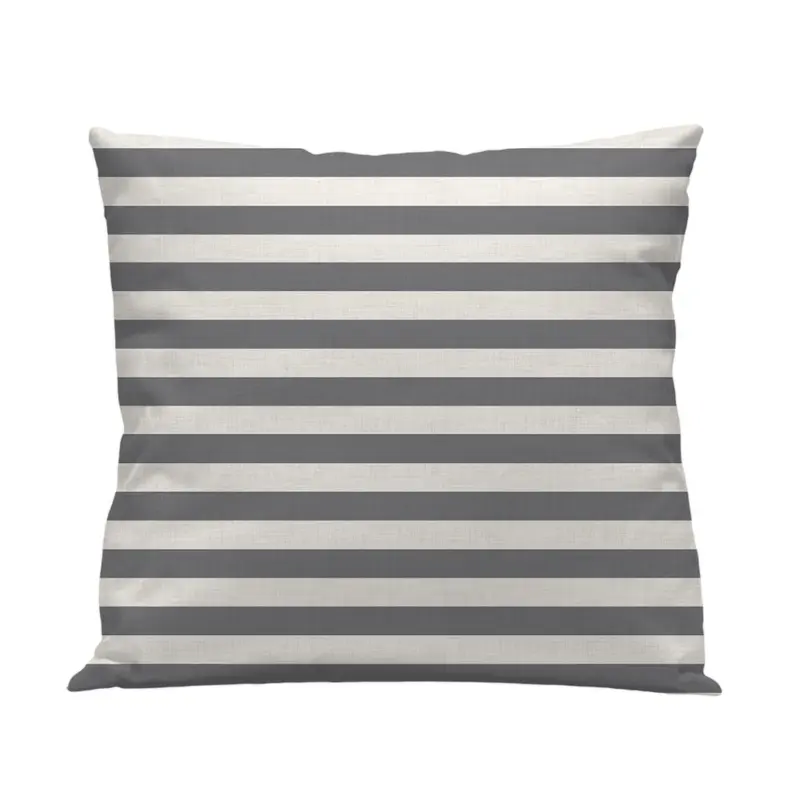 Funda cojín Raya Horizontal Gris