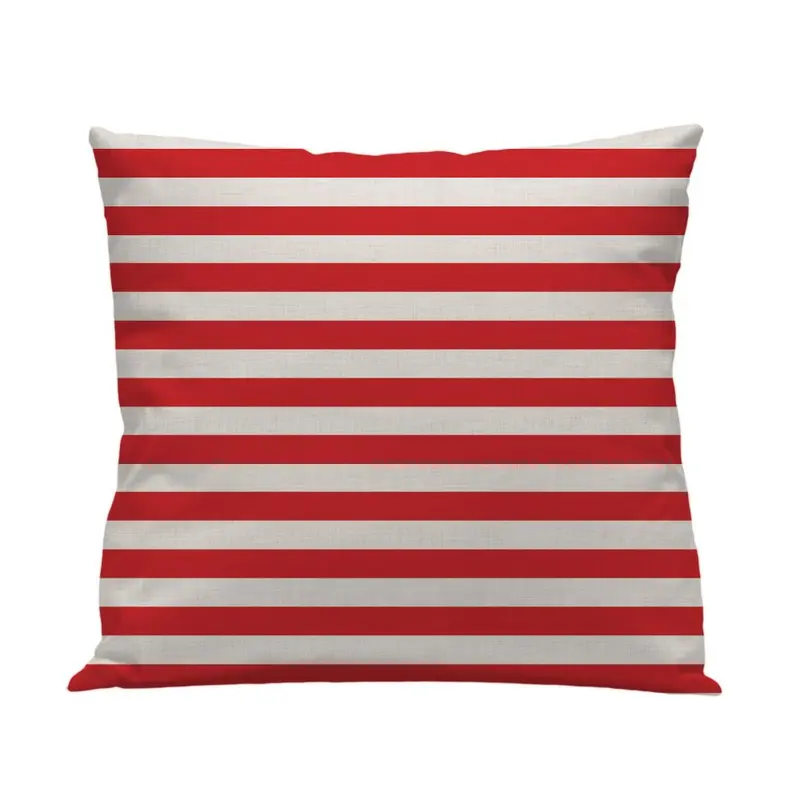 Funda cojín Raya Horizontal Rojo