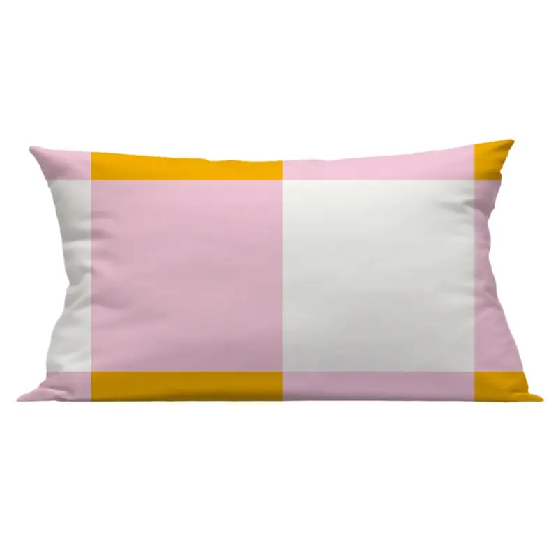 Funda cuadrante Cuadro Scandi XL Rosa Amarillo