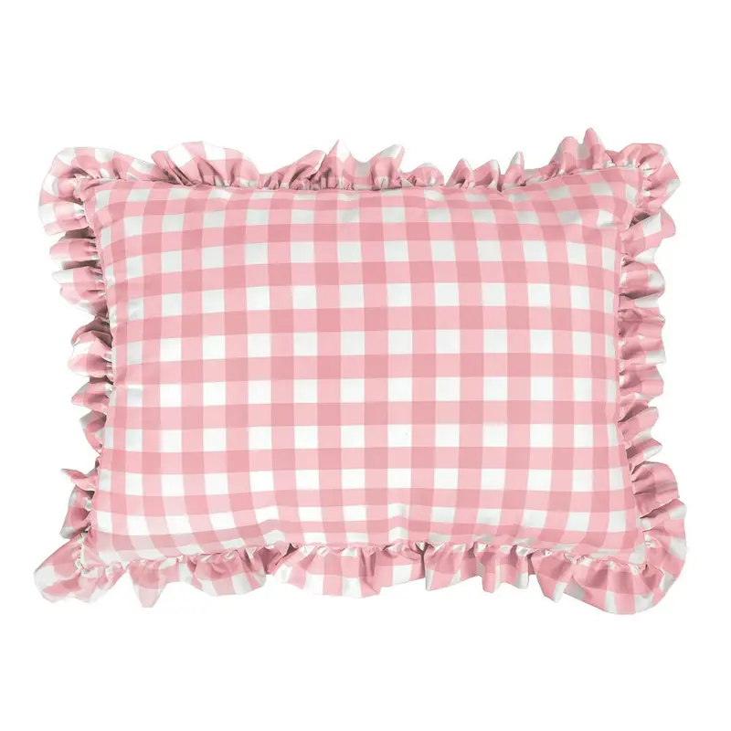 Funda cuadrante Infantil  Vichy Rosa con volante