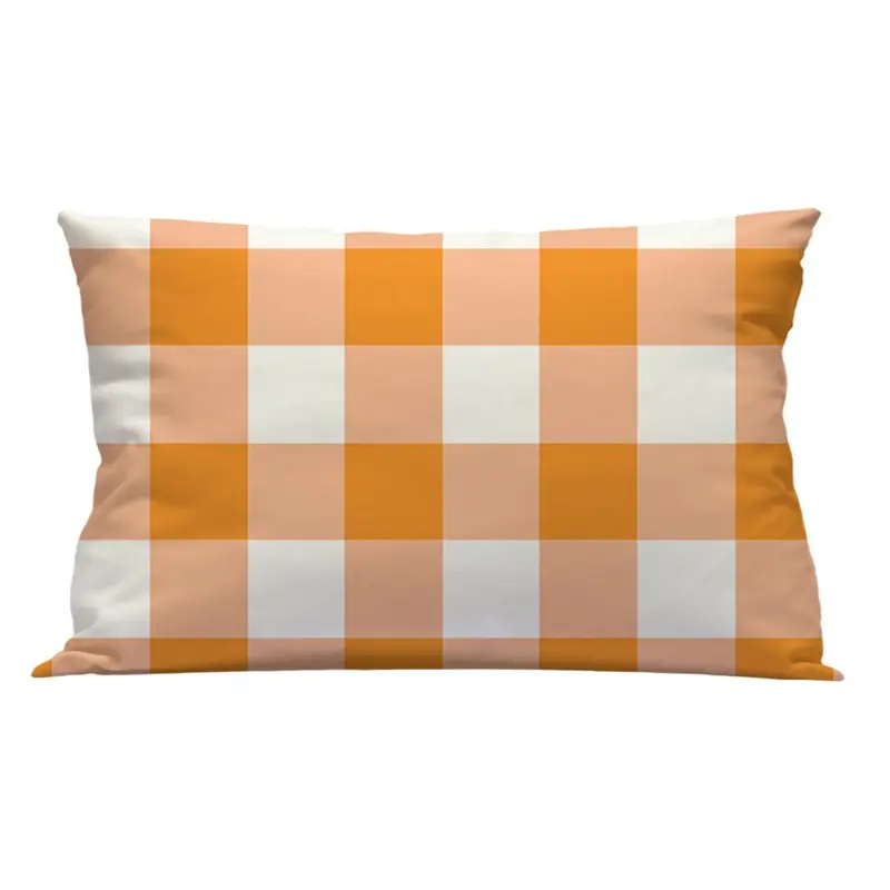 Funda cuadrante vichy L Naranja