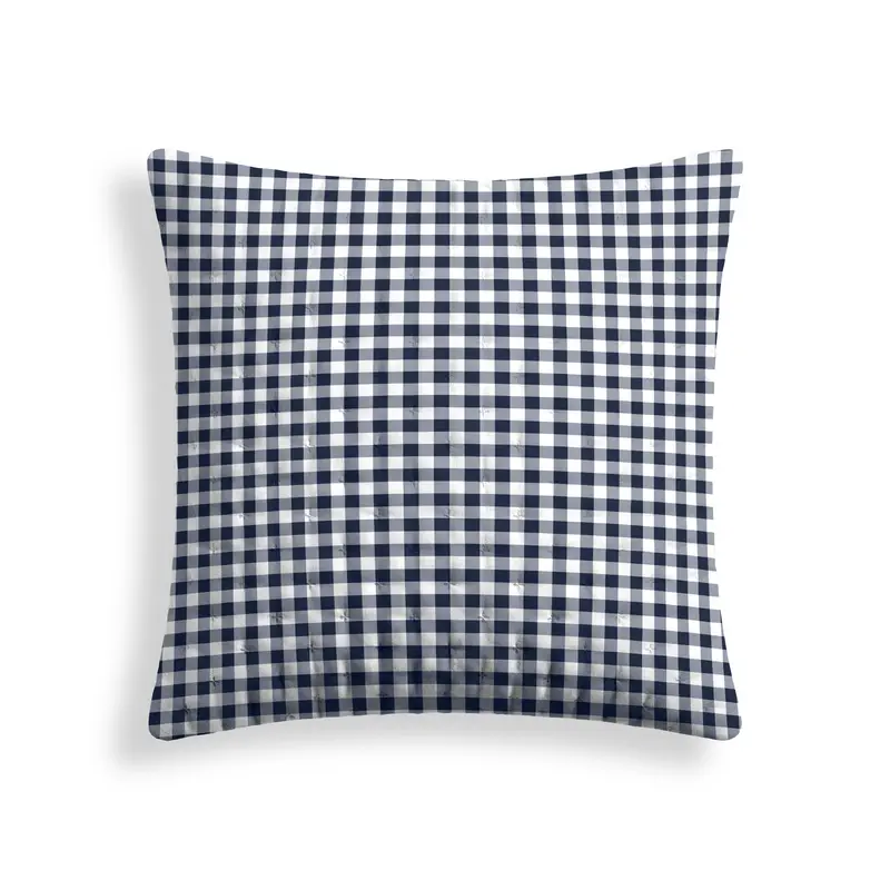 Funda de almohada acolchada estampada Calafat Marino