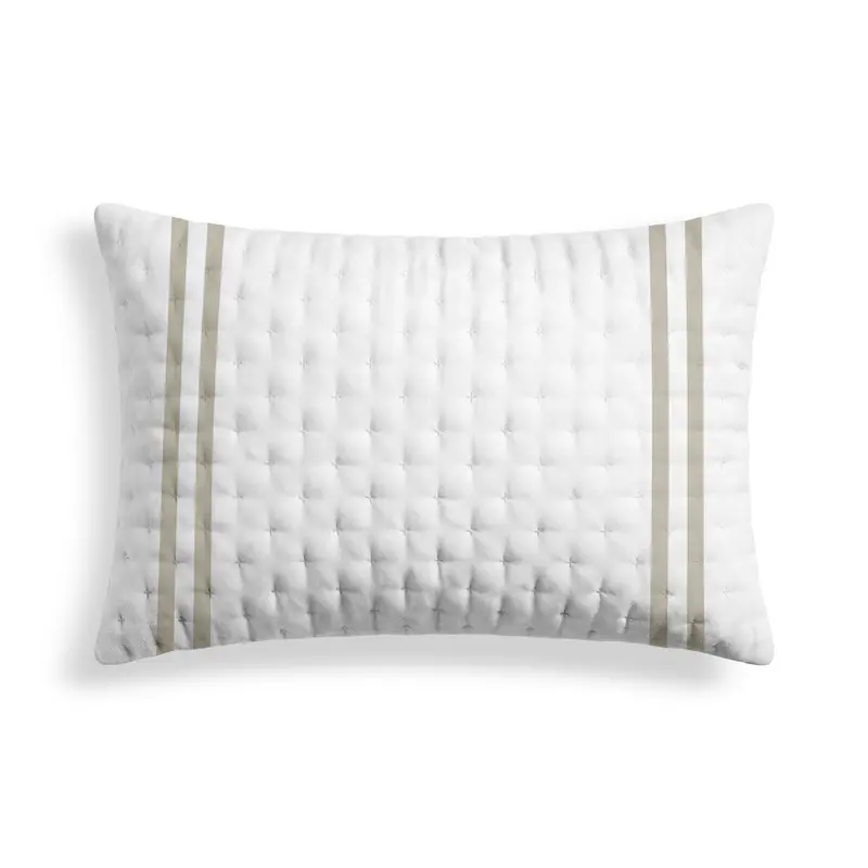 Funda de almohada acolchada estampada Oliva Beige 50x80 cm