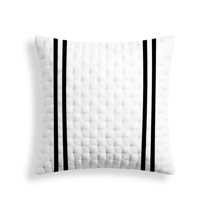 Funda de almohada acolchada estampada Oliva Negro