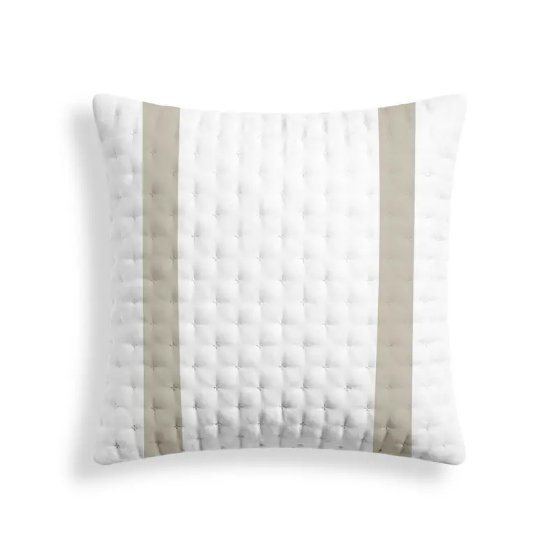 Funda de almohada acolchada estampada Portixol Beige