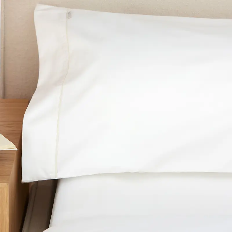 Funda de almohada algodón 600 hilos blanco