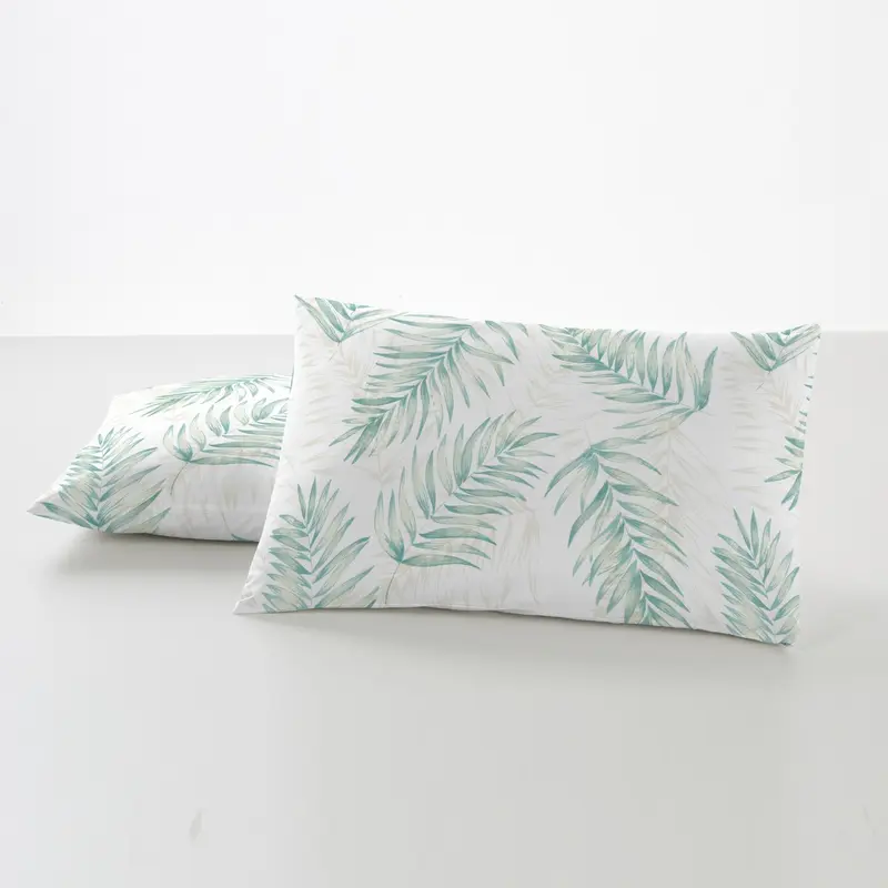 Funda de almohada algodón Maica aqua