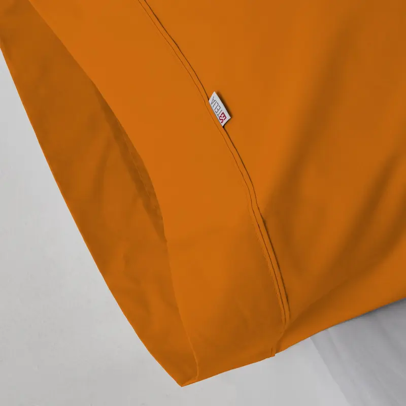 Funda de almohada algodón poliéster  ocre