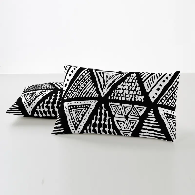 Funda de almohada algodón Yaqui negro