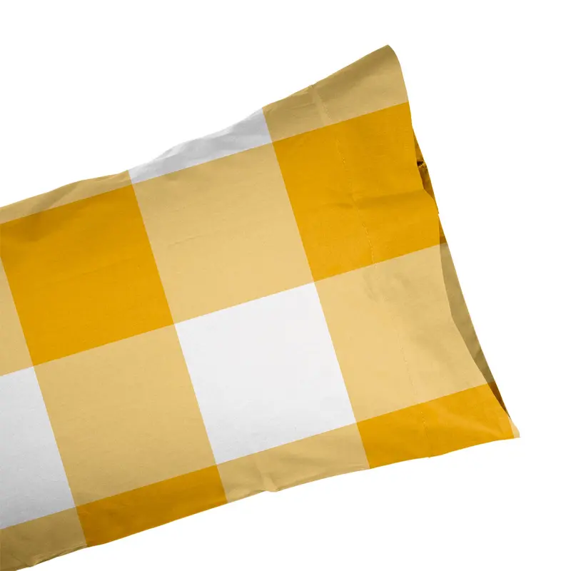 Funda de almohada Cuadro Scandi Amarillo
