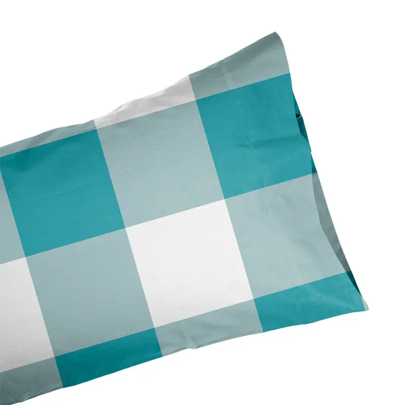 Funda de almohada Cuadro Scandi Turquesa