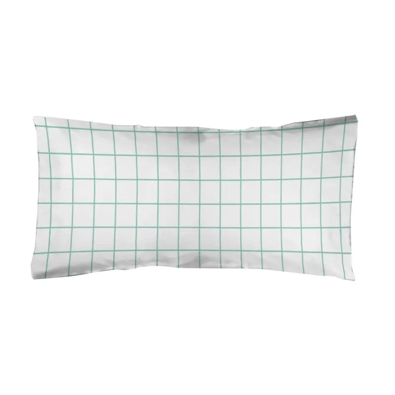 Funda de almohada estampada Cuadro Verde