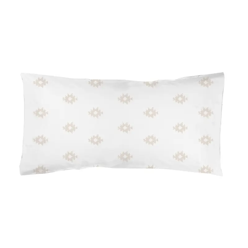 Funda de almohada estampada Kilim Beige