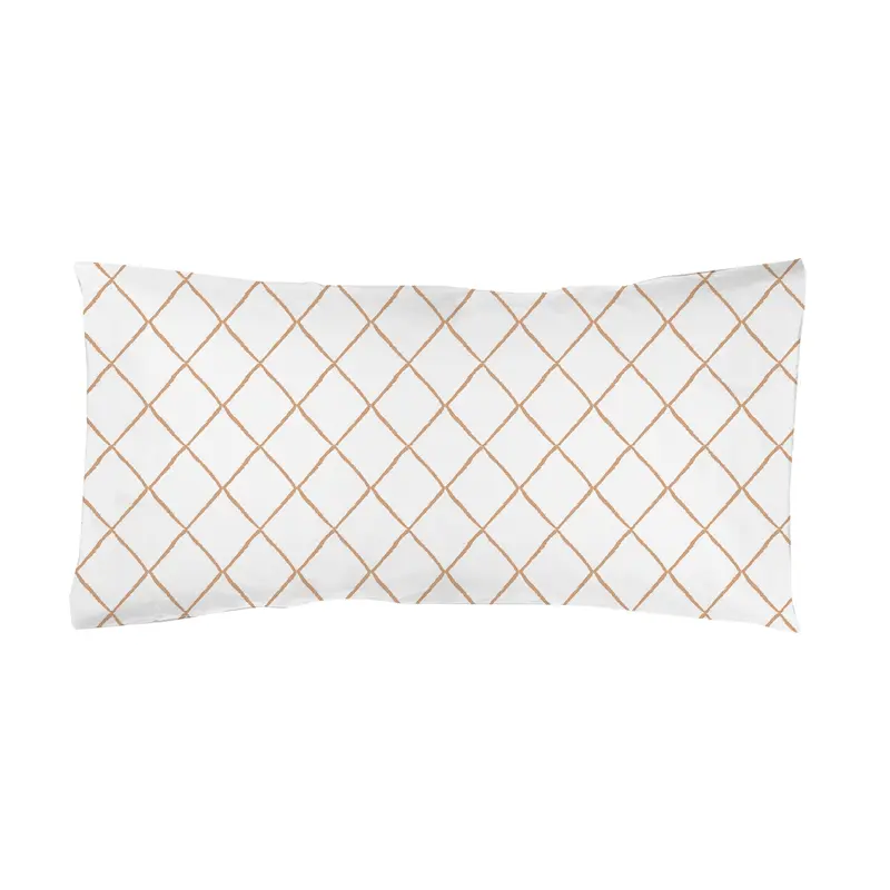 Funda de almohada estampada Rombos Marrón