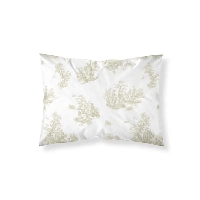 Funda de almohada Godella Beige percal 200 hilos