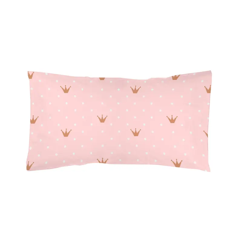 Funda de almohada Infantil estampada Coronas Rosa