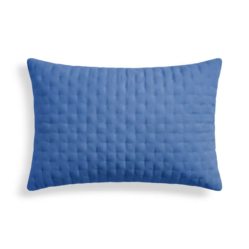 Funda de almohada lisa acolchada Azul Cielo 50x80 cm