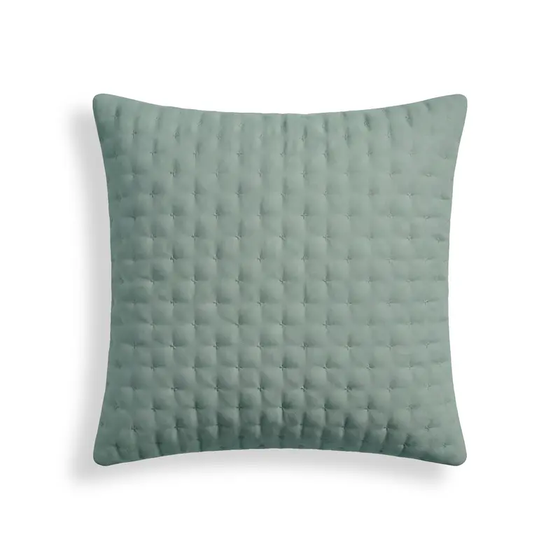 Funda de almohada lisa acolchada Azul Turquesa