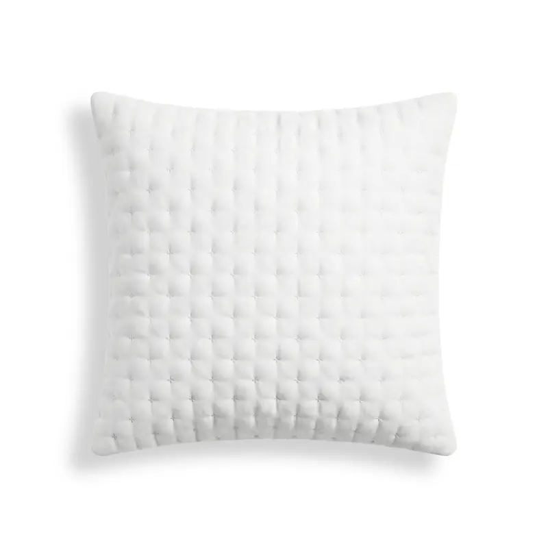 Funda de almohada lisa acolchada Blanco