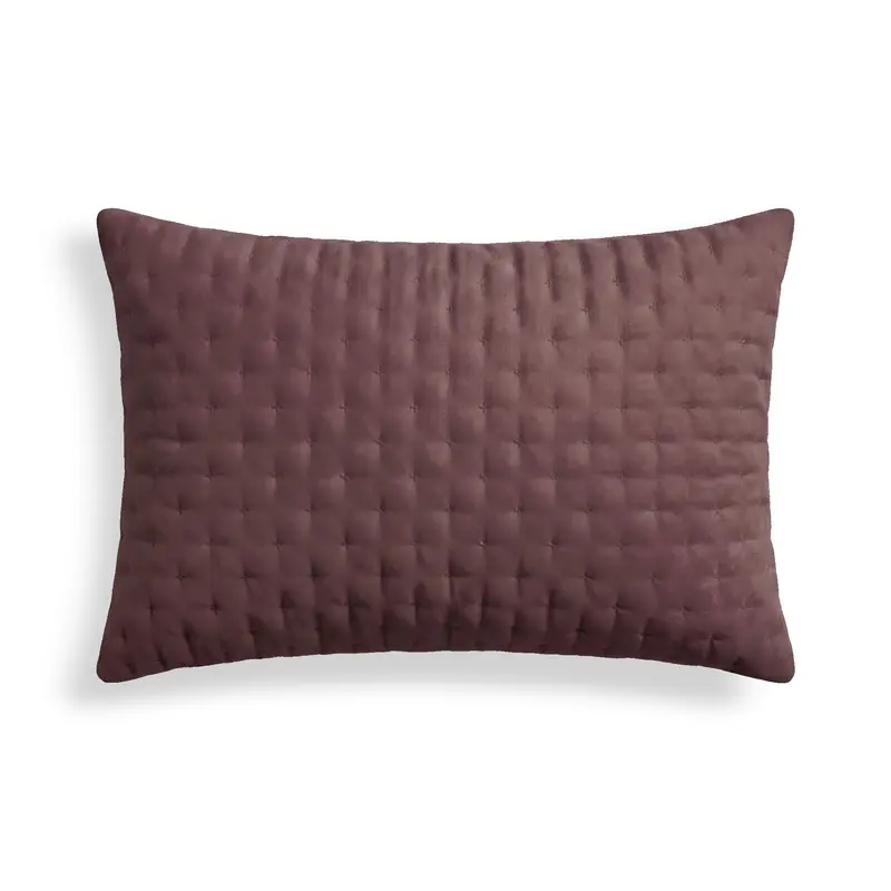 Funda de almohada lisa acolchada Granate 50x80 cm