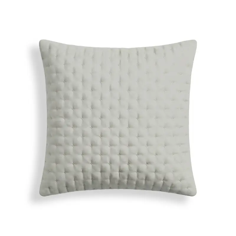 Funda de almohada lisa acolchada Gris Plata