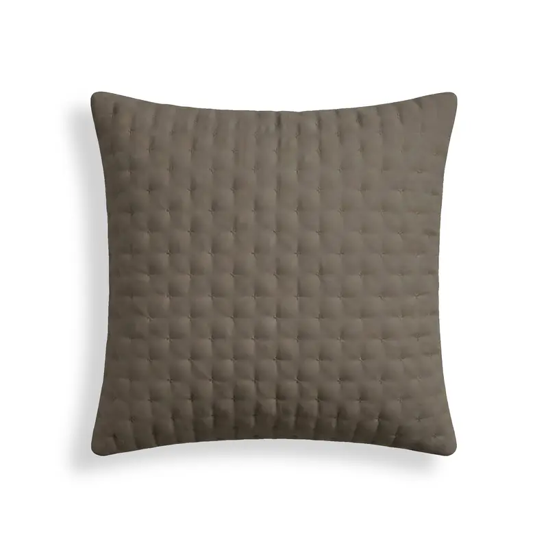 Funda de almohada lisa acolchada Marrón Oscuro
