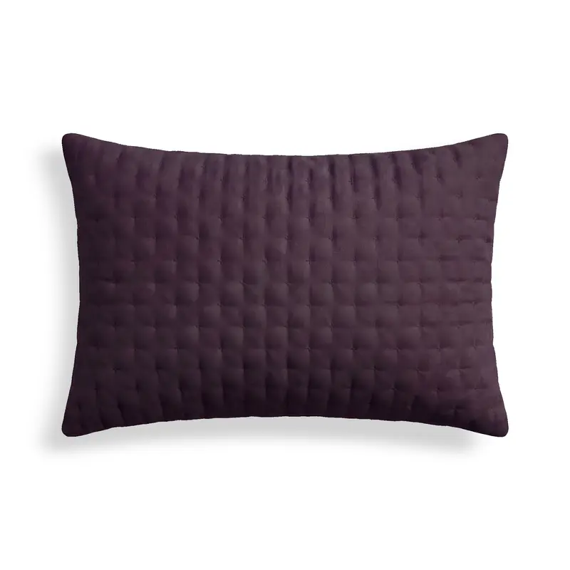 Funda de almohada lisa acolchada Morado 50x80 cm