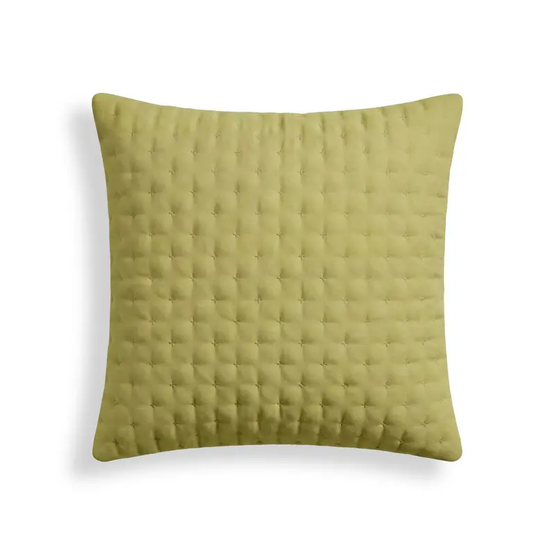 Funda de almohada lisa acolchada Mostaza Suave