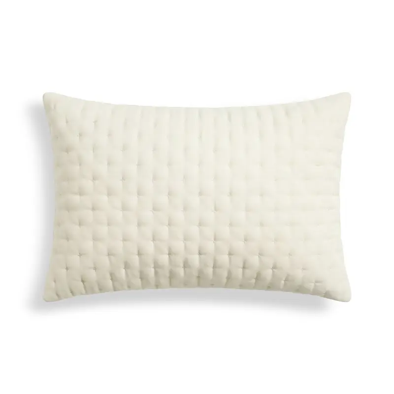 Funda de almohada lisa acolchada Natural 50x80 cm