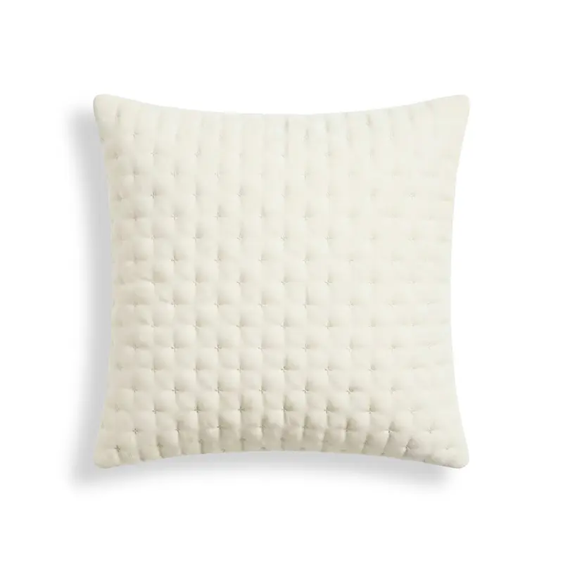 Funda de almohada lisa acolchada Natural