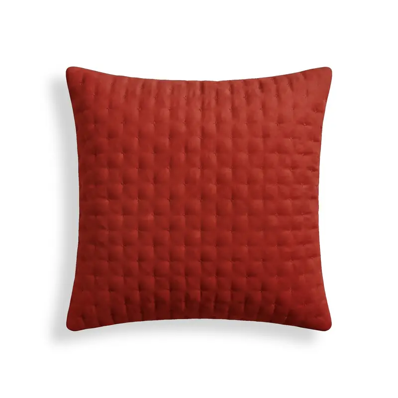Funda de almohada lisa acolchada Rojo