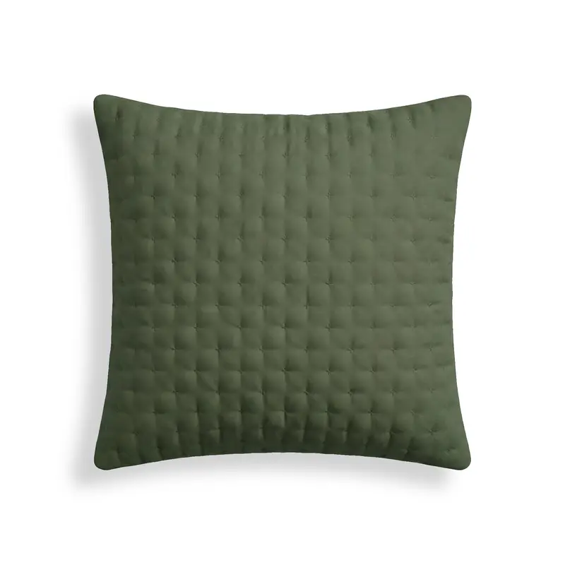 Funda de almohada lisa acolchada Verde Botella
