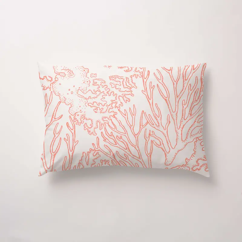Funda de almohada percal 200 hilos Begur Coral
