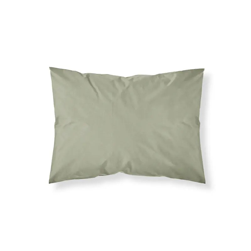Funda de almohada percal 200 hilos lisa Verde Soft