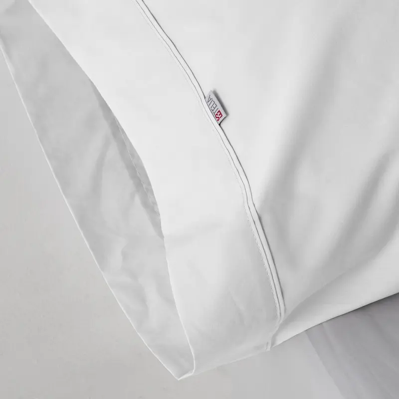 Funda de almohada satén blanco