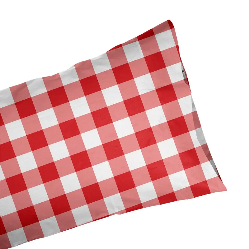 Funda de almohada Vichy Rojo