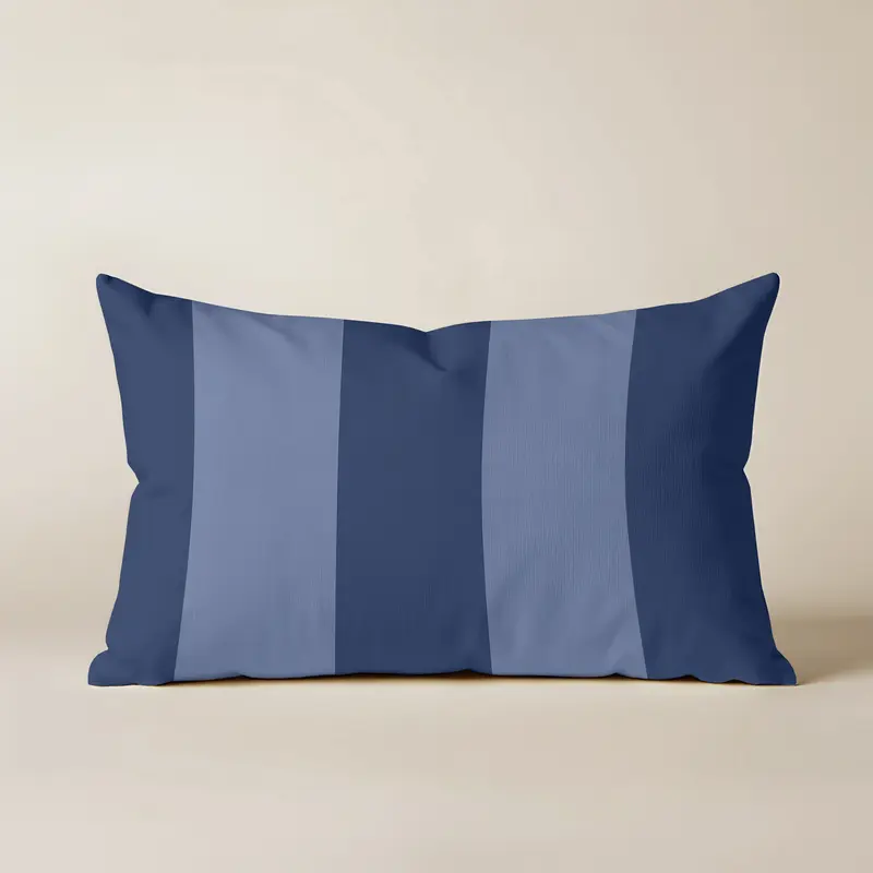 Funda de cojín 100% algodón 30x50 cm Romani Azul