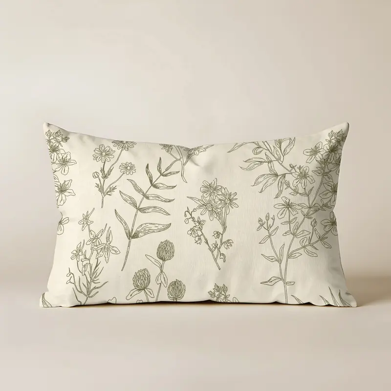 Funda de cojín 100% algodón 30x50 cm Romani Verde Cont