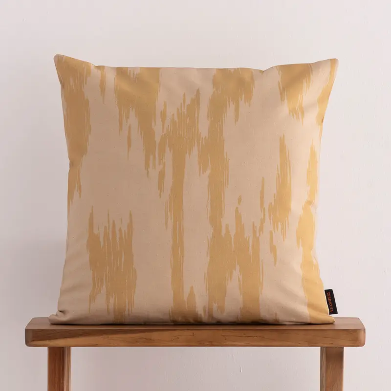 Funda de cojín 100% algodón 50x50 cm Mahón Mostaza A
