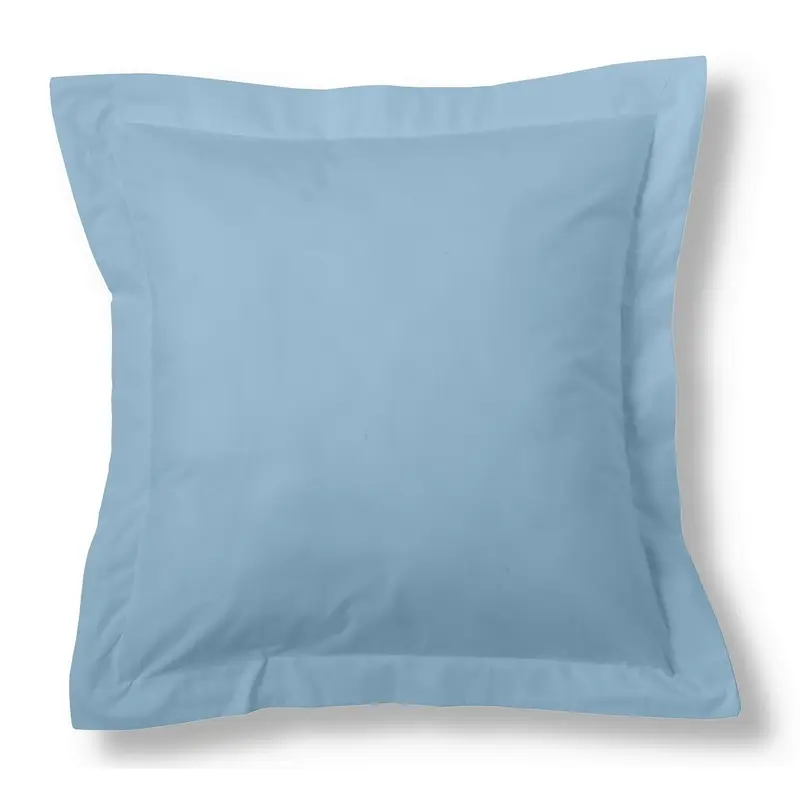Funda de cojín algodón azul celeste