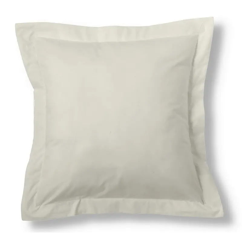 Funda de cojín algodón crema