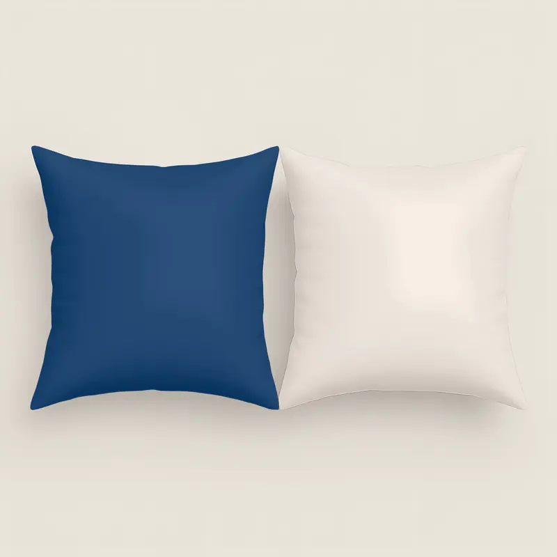 FUNDA DE COJÍN BICOLOR AZUL 1/L198 PIEDRA